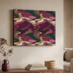 Magisch - Palmbomen - Goud Textielframe zwart klein 947 -sfeer3