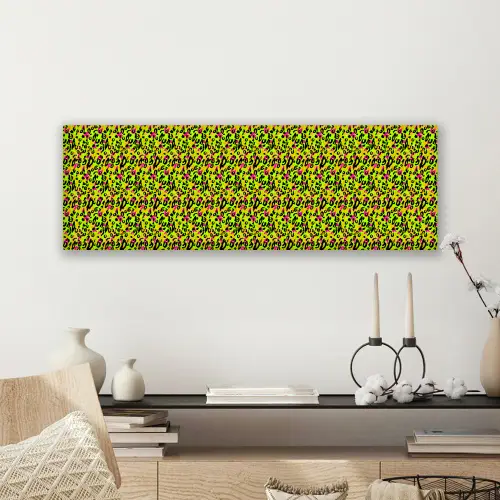 Dieren - Neon - Groen - Panterprint canvas 2cm klein 828 -sfeer6