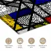 Mondriaan - Glas in lood - Oude Meesters - Kunstwerk - Abstract - Schilderij poster papier klein -closeup_NL