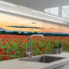Klaprozen - Landschap - Rood - Bloemen keuken achterwand 2 middel -3d_schuin