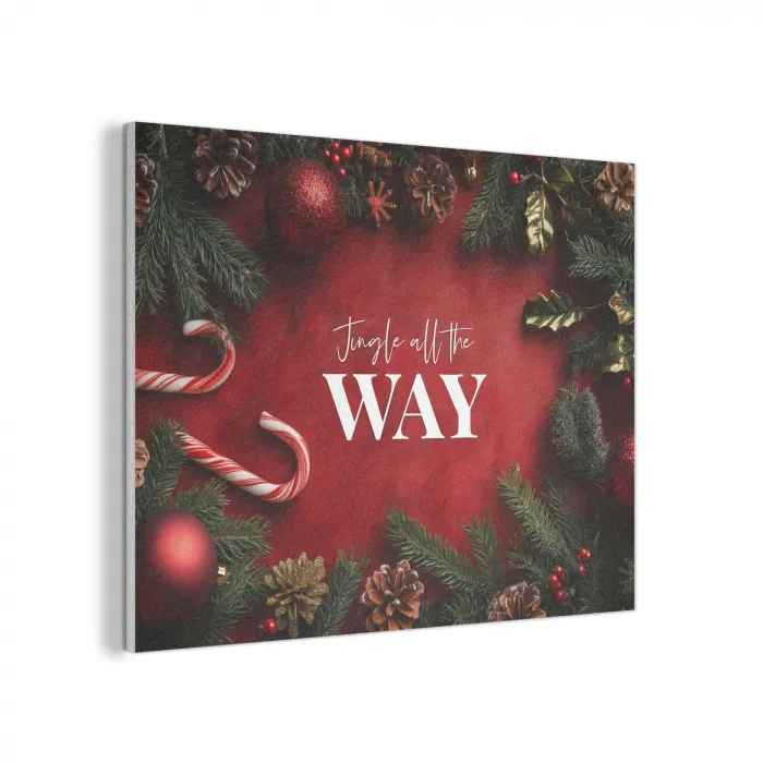 Kerst - Quote - Rood - Kerstballen PET vilt klein -3d