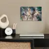 Goud - Blauw - Marmer poster papier klein -sfeer1