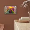 Doorkijk - Bloemen - Tulpen - Kleurrijk - Zonsondergang aluminium wit klein -sfeer4