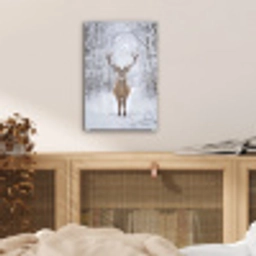 Hert - Winter - Bos - Natuur - Wit plexiglas 5mm klein -sfeer4