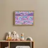 Regenbogen - Bloemen - Kleurrijk - Wolken Light Box met batterij (Wandlamp kind) middel -sfeer2_kind