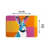 Haas - Kleurvakken - Oren - Roze Placemat vinyl groot -specs