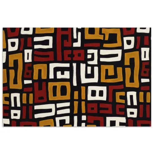 Abstract - Patroon - Rood poster papier klein -3d