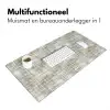 Linnen - Patroon - Groen Muismat XXL klein 681 -sfeer4