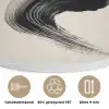 Penseelstreek - Zwart - Minimalistisch Akoestische PET Vilt - Rond klein -closeup_NL