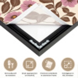 Bloemen - Bladeren - Kleurrijk Textielframe zwart klein 947 -USP_feed_closeupNL