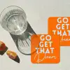 Oranje - Blauw - Go get that dream onderzetter kurk middel -sfeer4