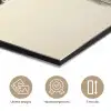 Golven - Penseelstreken - Beige - Minimalistisch aluminium wit klein -closeup_NL