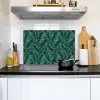 Palmbladeren - Blauw - Tint - Zwart Inductie beschemer met haakjes klein 777 -sfeer2