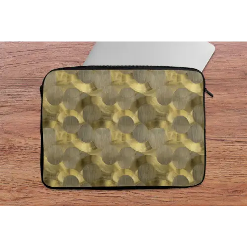 Modern - Geometrisch - Goud laptophoes neopreen klein 279 -tafel