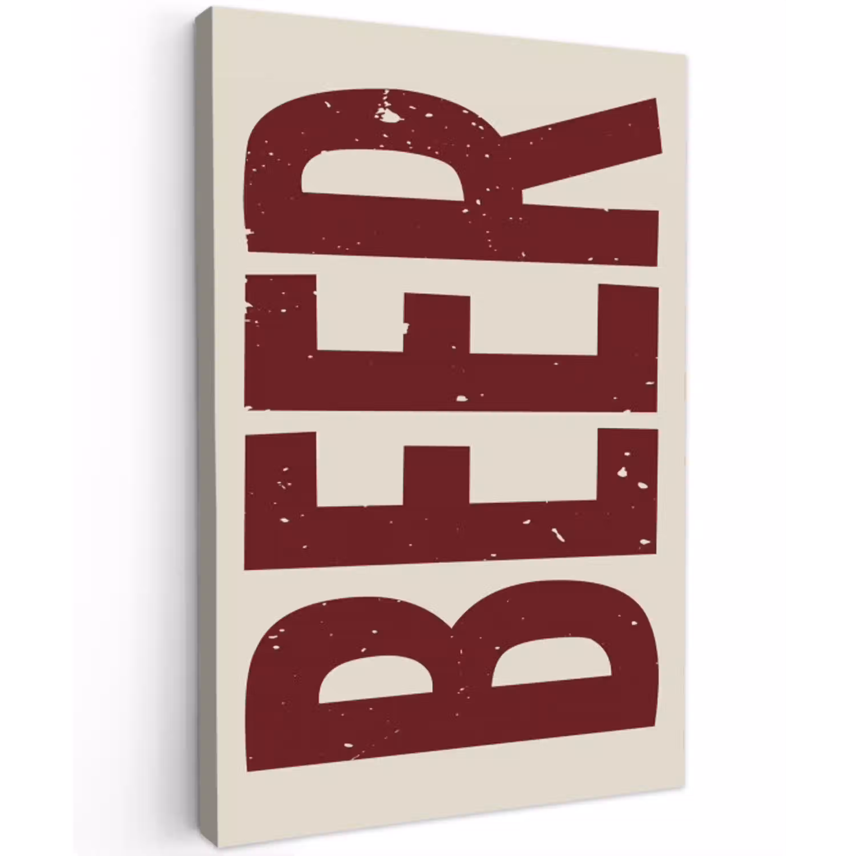 Japandi - Beer - Red - Retro Tuinposter op houten frame 2 cm dik klein -3d