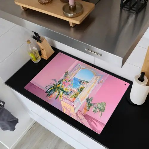 Roze - Buiten - Verf Inductie beschemer met haakjes klein -sfeer1