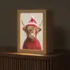 Schotse Hooglander - Kerst - Muts - Trui - Winter Light Box met kabel (Tafellamp) klein -z3d_website