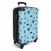 Gamer patroon met spelaccessoires op blauw NBS - Handbagage koffer - Kinderen Unisex middel -productfoto_3d
