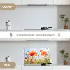 Zomerse Dans van Klaprozen keuken achterwand spatscherm klein -voor_na_NL