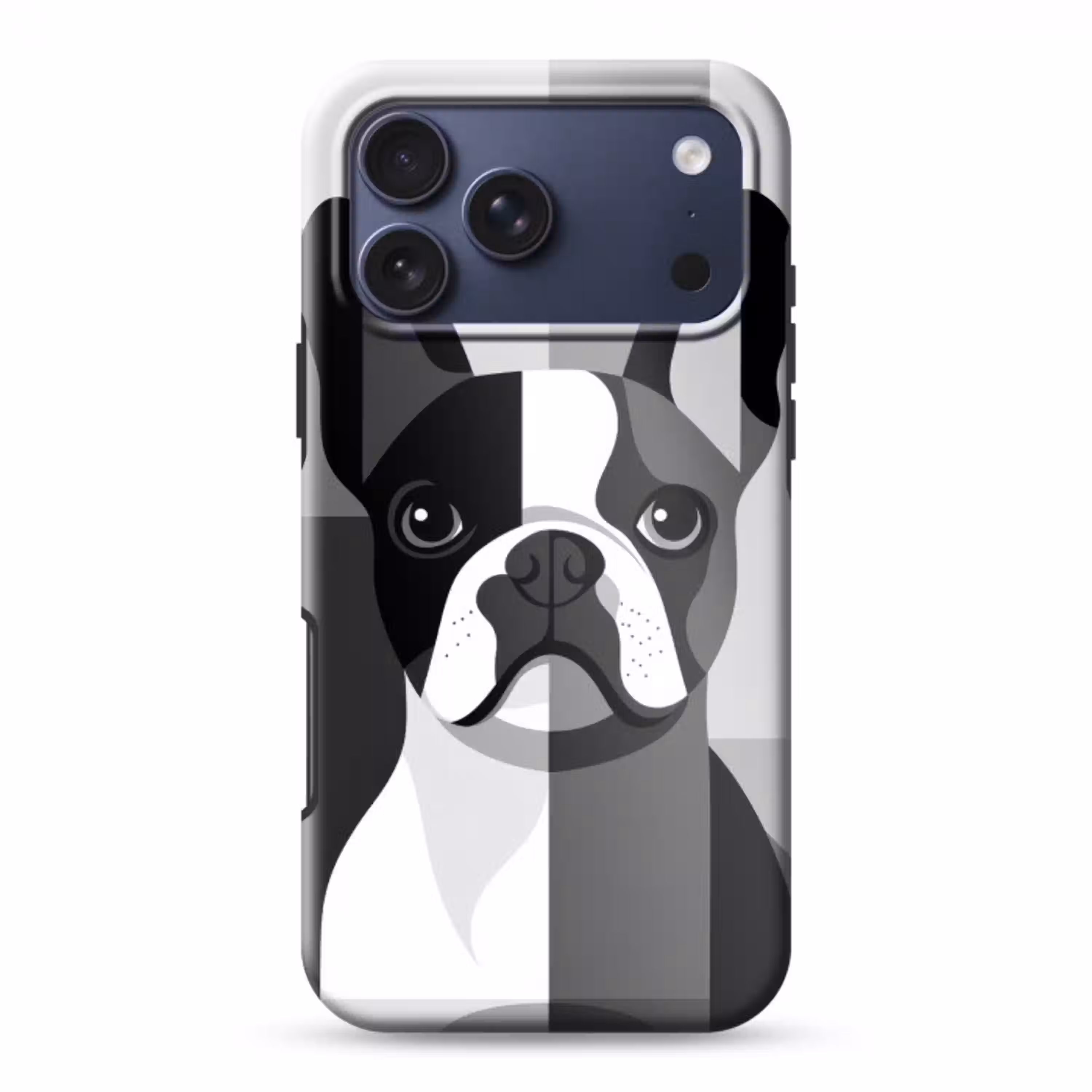 Buldog - Zwart - Abstract - Vlakken Toughcase MagSafe Apple iPhone 17 Pro Max klein -3d