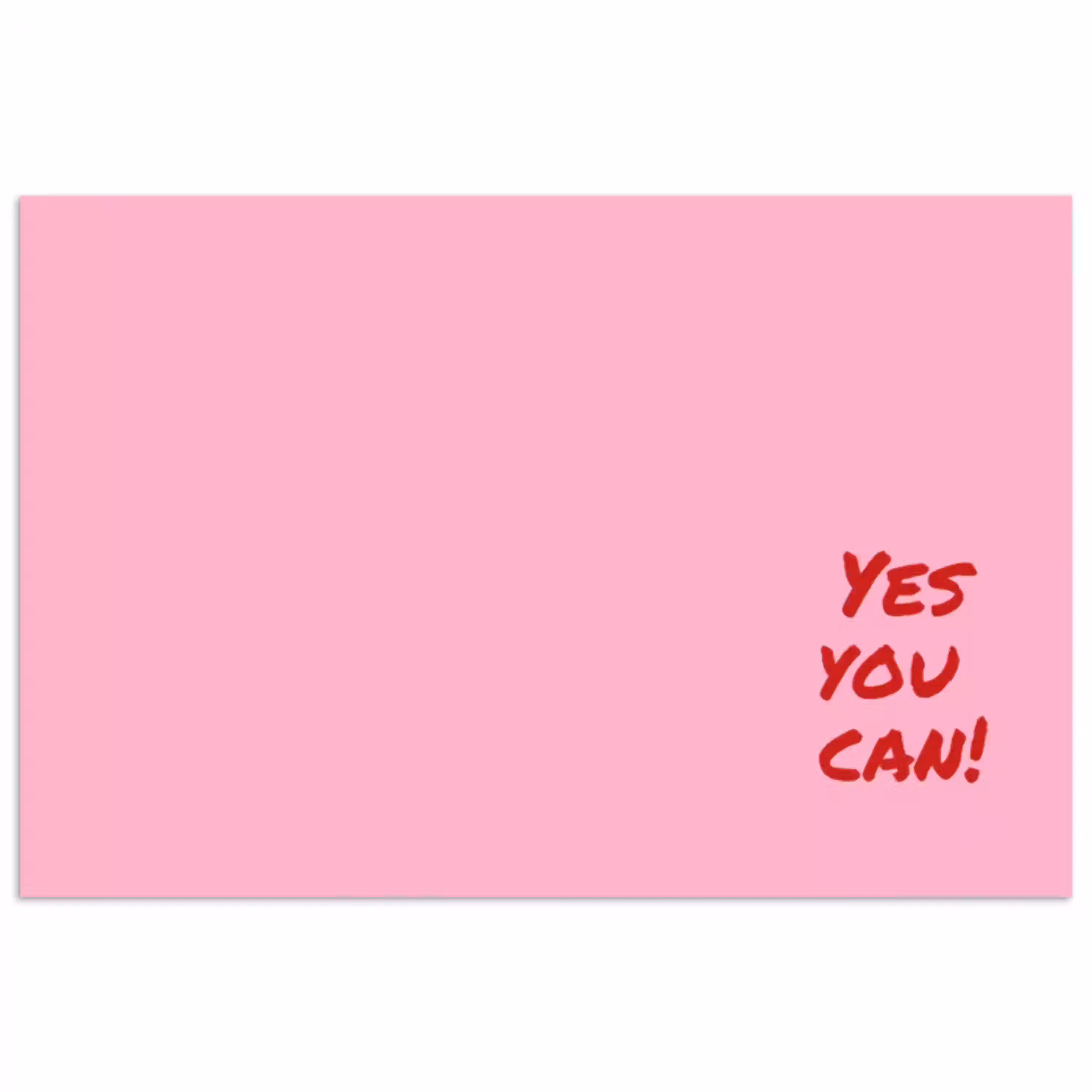 Yes you can do it - Rood - Roze poster papier klein -3d