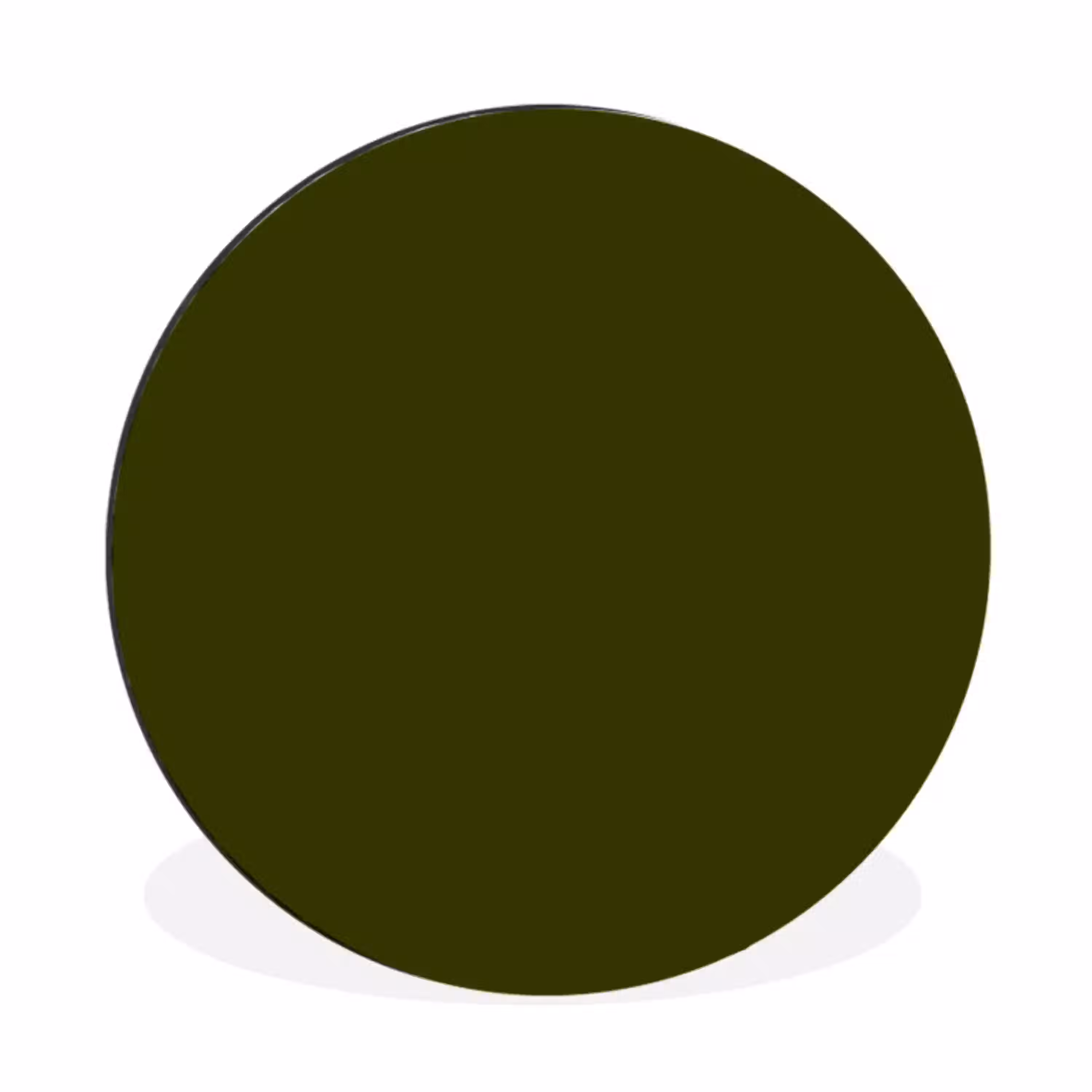 Dark  - Olive - Groen Wandcirkel aluminium klein 190 -3d
