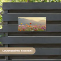 Bloemenveld - Bergen - Zonlicht - Bloemen tuinposter los doek klein -sfeer3