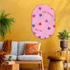 Lolly - Valentijn - Illustratie - Snoep Wandcirkel Ovaal Glas middel -sfeer4
