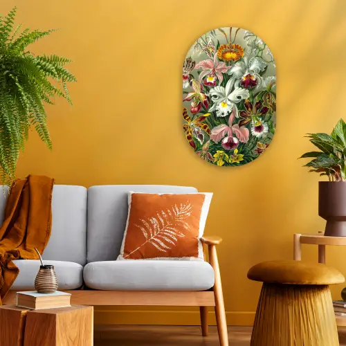 Planten - Natuur - Bloemen - Ernst Haeckel Wandcirkel Ovaal Forex klein -sfeer4