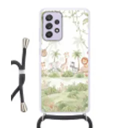 Dieren - Jungle - Pastel Hoesje Samsung Galaxy A52 5G met koord klein -3d