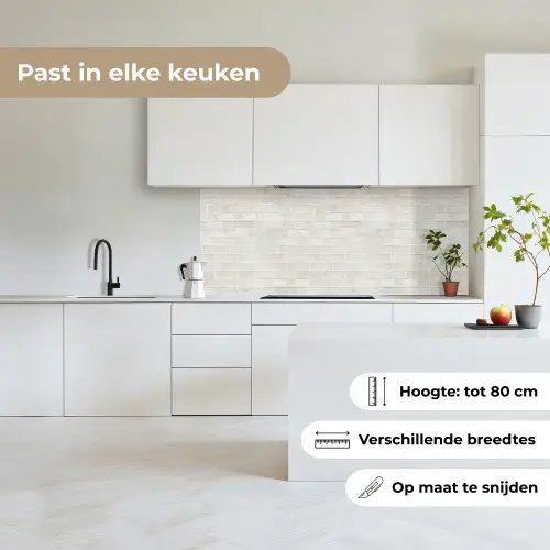 Muur - Wit - Bakstenen keuken achterwand 2 middel 871 -sfeer4_NL