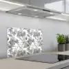 Tijger - Jungle - Patroon - Grijs keuken achterwand spatscherm klein 900 -3d_schuin