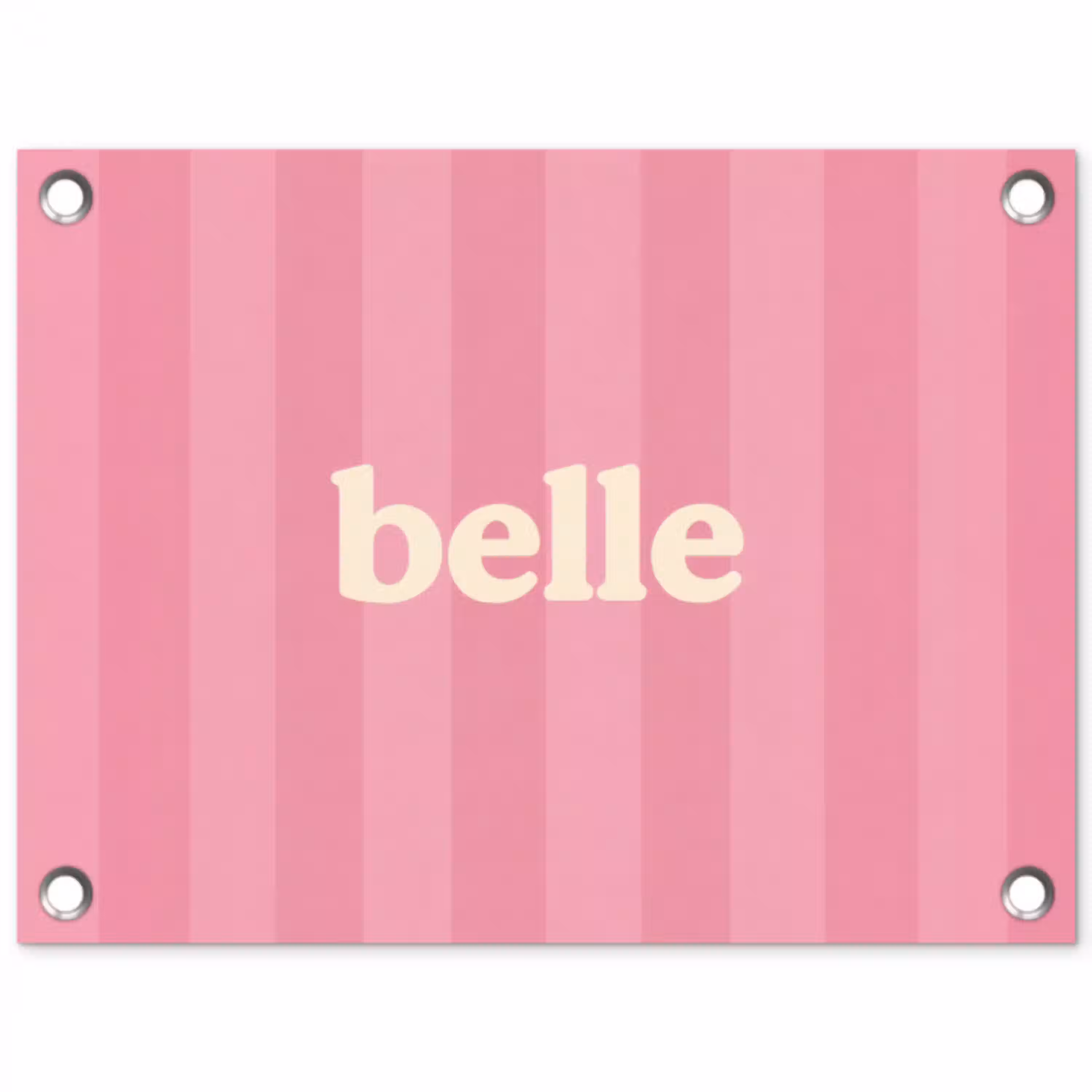 Roze - Gestreept - Belle tuinposter los doek klein -3d