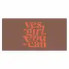Yes girl you can - Oranje - Bruin Muismat XXL klein -3d_leeg
