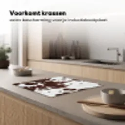 Koeienhuid - Klassiek - Bruin Inductie beschermer vinyl 3mm middel -sfeer1