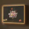 Liefde - Modern - Bloemen Light Box met batterij (Wandlamp) middel -z3d_website