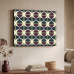 Abstract - Retro - Kleurrijk Textielframe zwart klein 947 -sfeer3