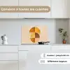 Cirkels - Geel - Minimalistisch keuken achterwand spatscherm klein -sfeer4_FR