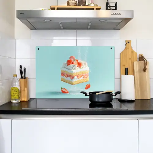 Slagroom - Taart - Blauw - Eten Inductie beschemer met haakjes klein -sfeer2