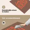 Yes girl you can - Oranje - Bruin Inductie beschemer met haakjes klein -ky-schoon-nl