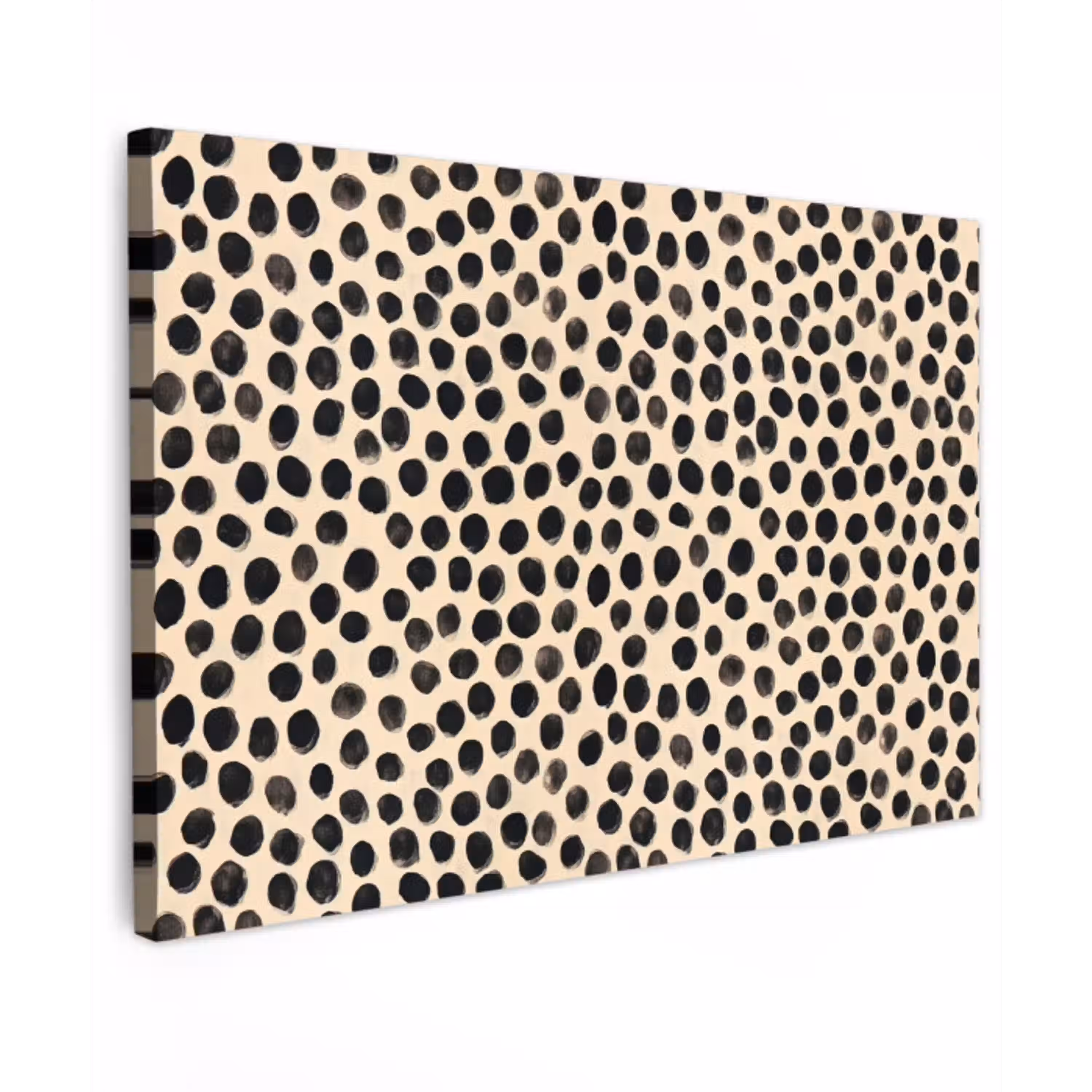 Stippen - Patroon - Zwart Tuinposter op houten frame 2 cm dik klein 845 -3d
