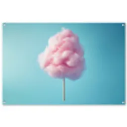 Suikerspin - Zoet - Snoep tuinposter los doek groot -3d