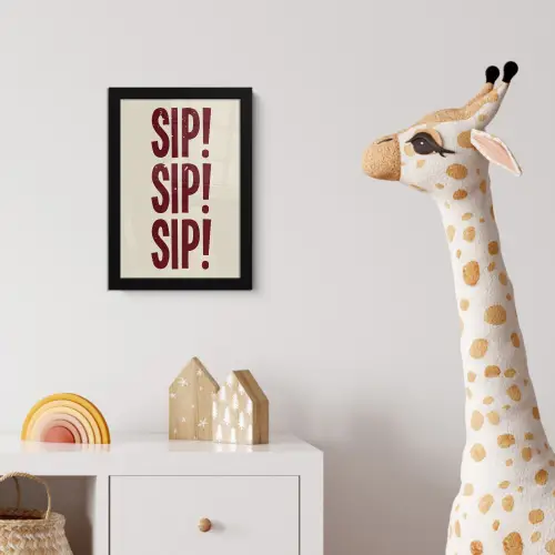 Japandi - Vintage - Decoratie - Rood fotolijst zwart zonder passe partout klein -usfeer4_kinderkamer