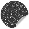 Terrazzo -  Patroon - Zwart - Wit Wandcirkel behangsticker klein 186 -3d