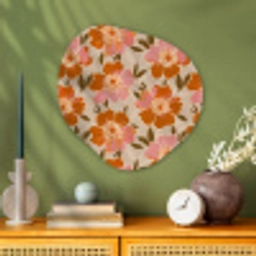 Bloemen - Motief - Retro Wandcirkel Organisch Aluminium middel 851 -sfeer2