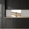 Golven - Abstract - Taupe keuken achterwand 2 middel -sfeer1