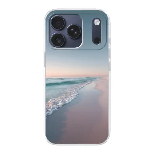 Kustlijn - Pastel - water Telefoonhoesje iPhone 17 Pro klein -3d