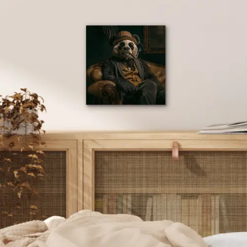 Panda - Hoed - Bril - Pak aluminium wit klein -sfeer3