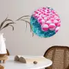 Strandballen - Roze - Water Wandcirkel kunststof plaat 5mm dik klein -sfeer4