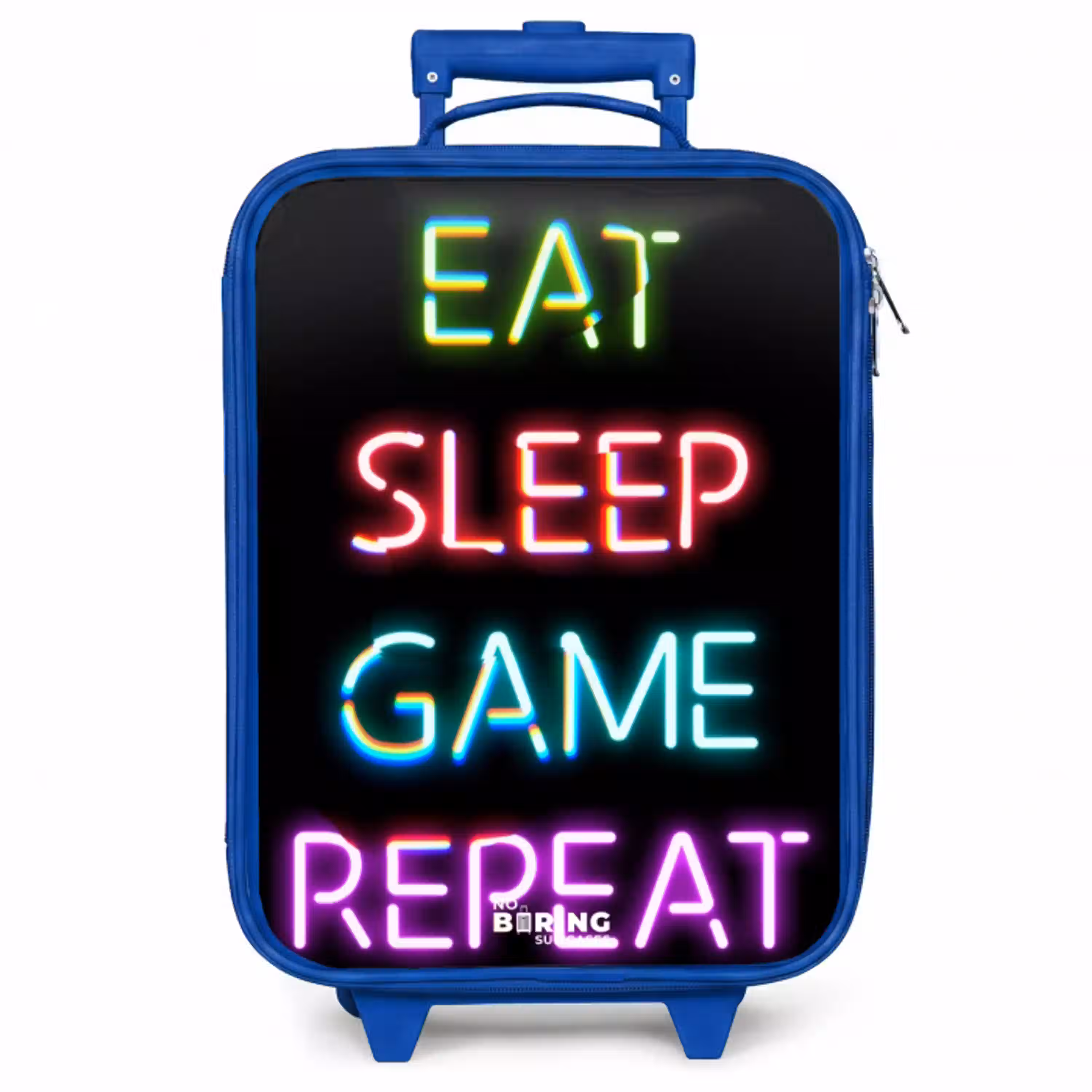 Qoute met neon lichten Kinderkoffer - Blauw klein -zzz_website3d